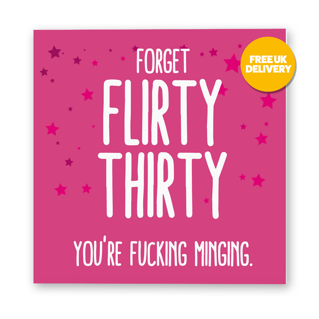 SALE Flirty Thirty Rude Birthday Card