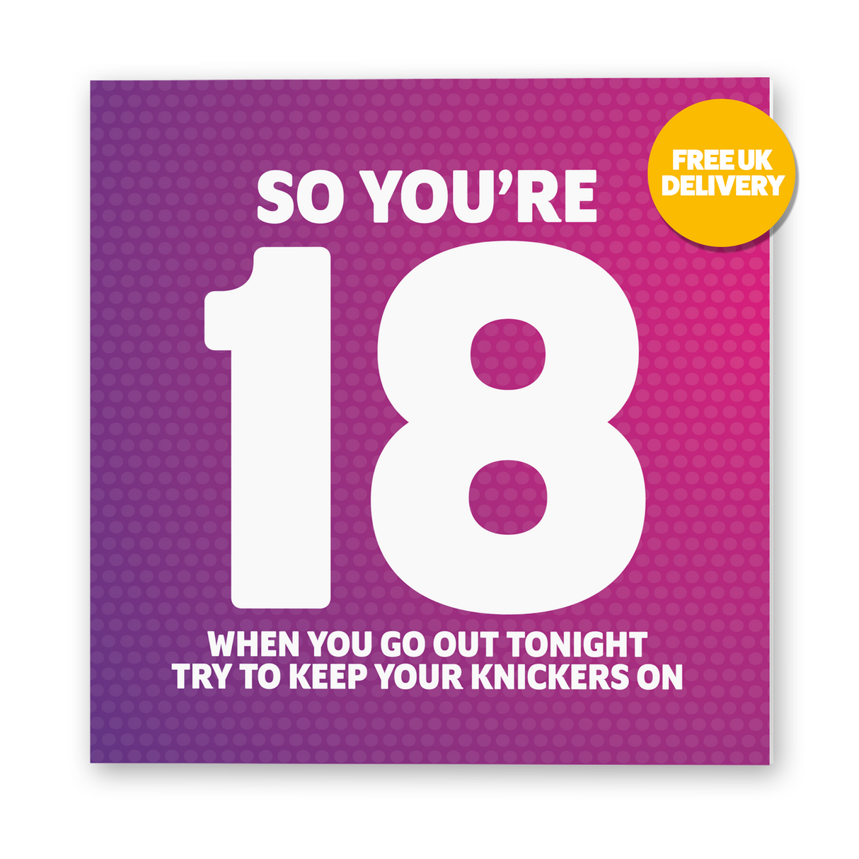 SALE 18 Female Rude Birthday Card