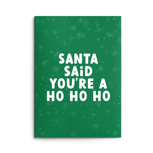 Ho Ho Ho Rude Christmas Card