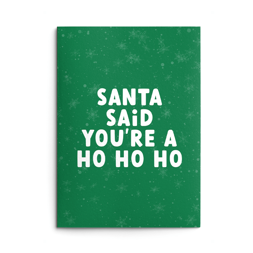 Ho Ho Ho Rude Christmas Card