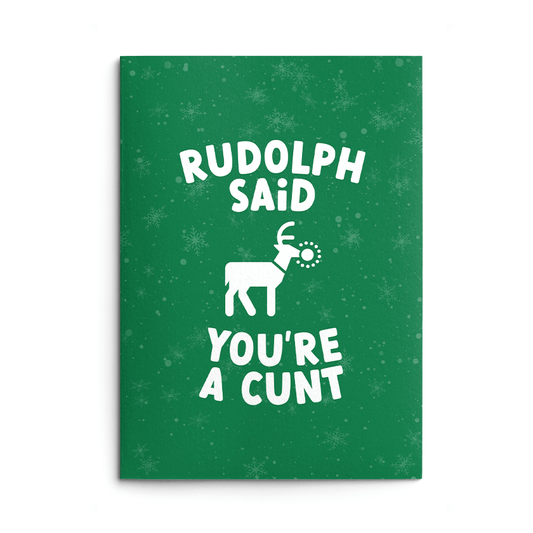 Rudolph Rude Christmas Card