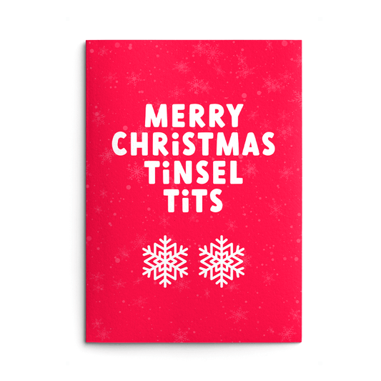 Tinsel Tits Rude Christmas Card