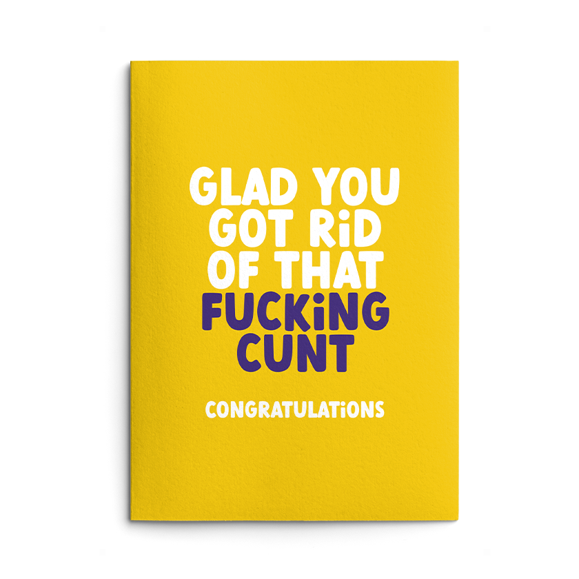 Fucking Cunt Rude Divorce Card