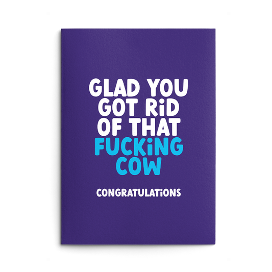 Fucking Cow Rude Divorce Card