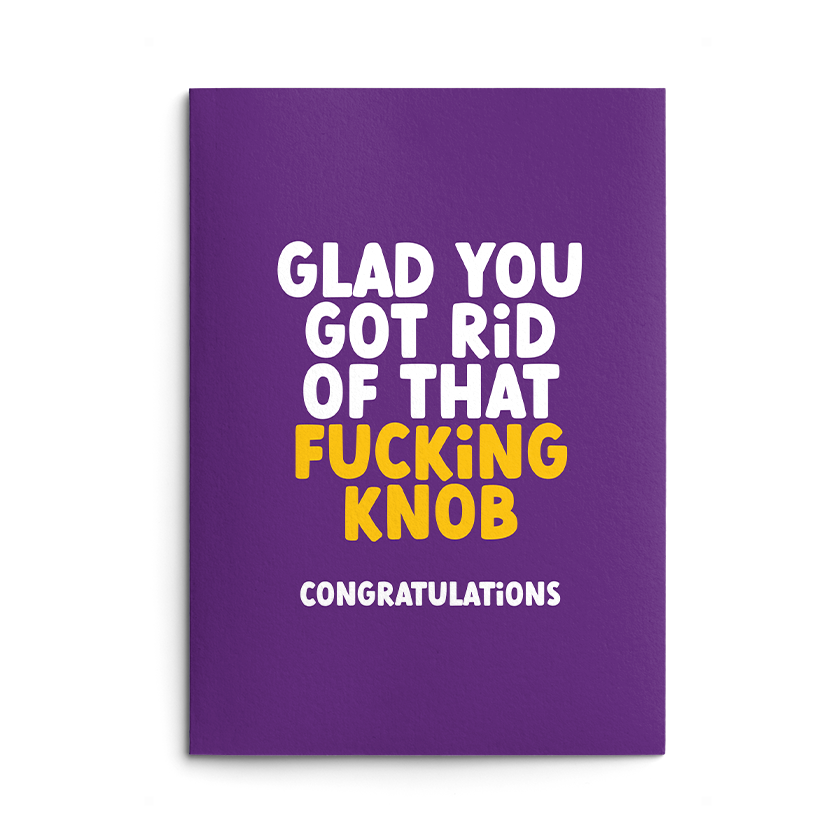 Fucking Knob Rude Divorce Card