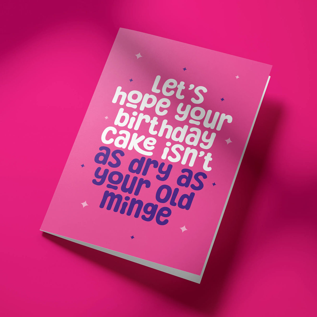 Bold and Colourful Rude Birthday Card for her with Cheeky Message – A5 Size with White Envelope