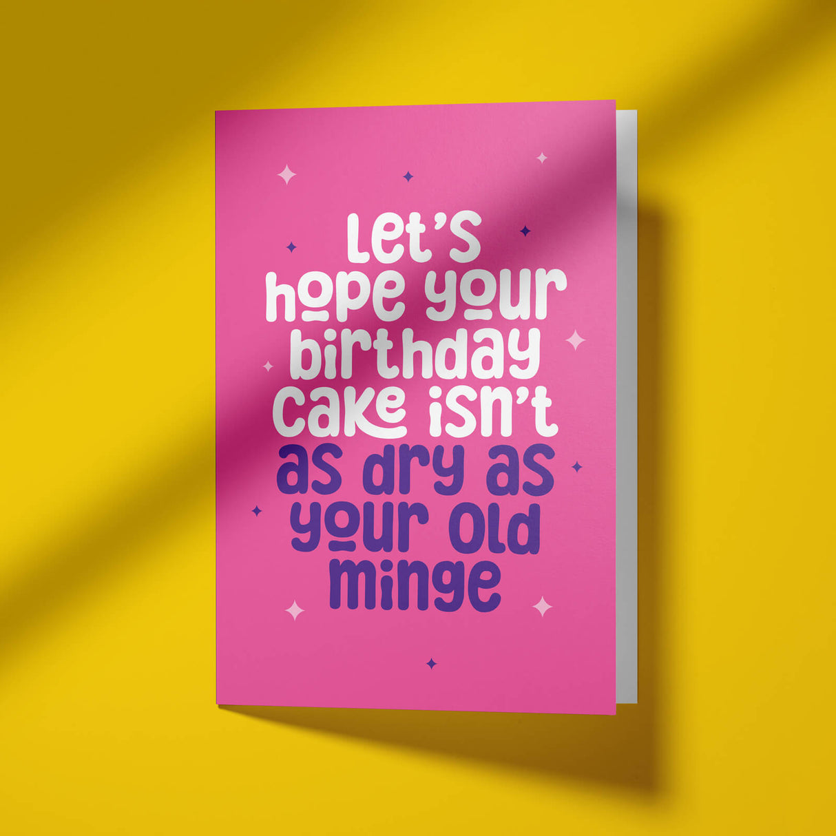 Bold and Colourful Rude Birthday Card for her with Cheeky Message – A5 Size with White Envelope