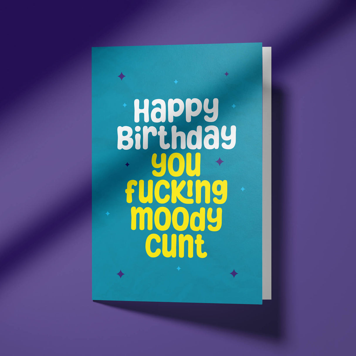 Bold and Colourful Rude Birthday Card with Cheeky Message – A5 Size with White Envelope