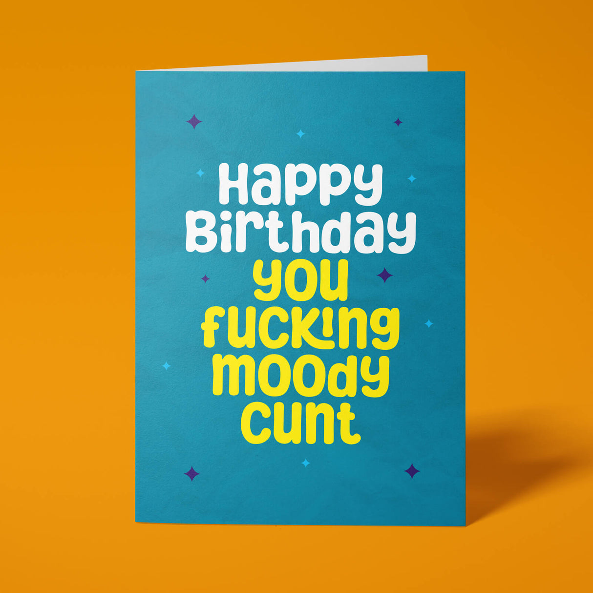 Bold and Colourful Rude Birthday Card with Cheeky Message – A5 Size with White Envelope