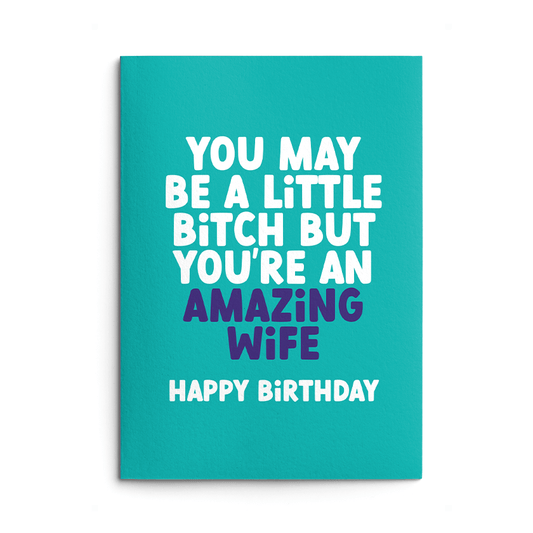 Little Bitch Wife Rude Birthday Card