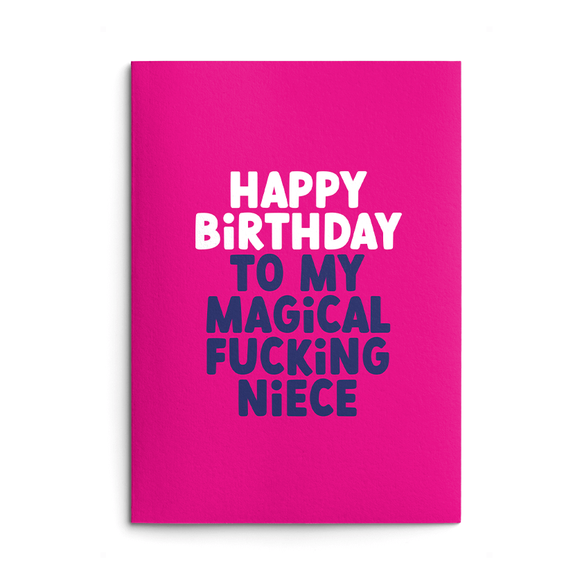 Magical Niece Rude Birthday Card