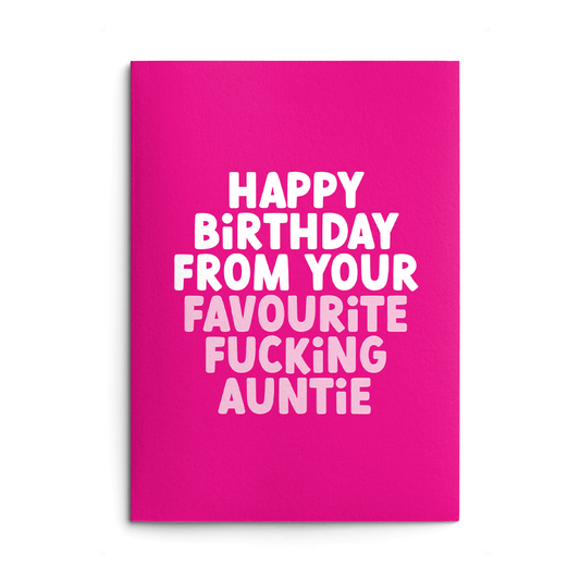 From Favourite Auntie Rude Birthday Card