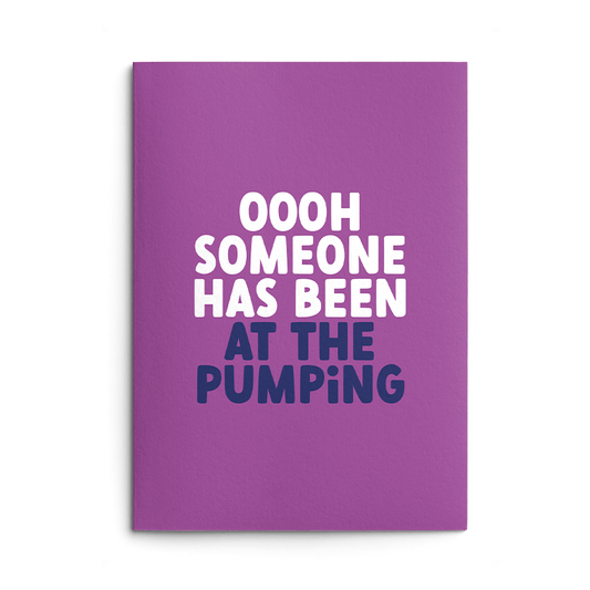 At The Pumping Rude Pregnancy Card