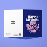 Bold and Colourful Rude Birthday Card with Cheeky Message – A5 Size with White Envelope