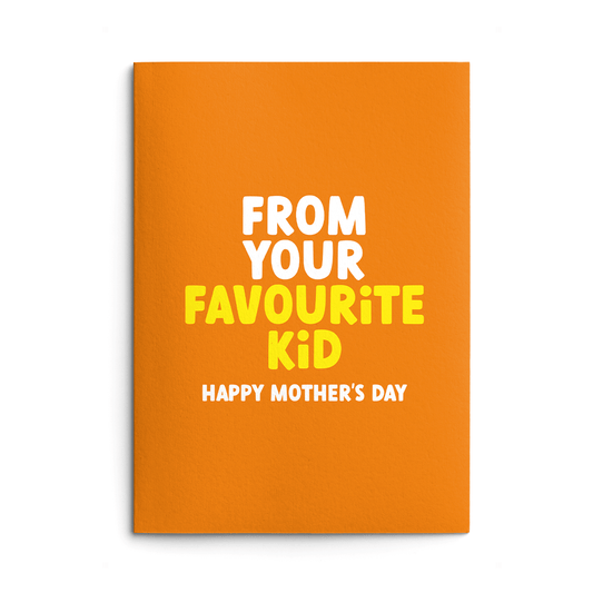 Mam Mother's Day Card text reads "From Your Favourite Kid. Happy Mother's Day"