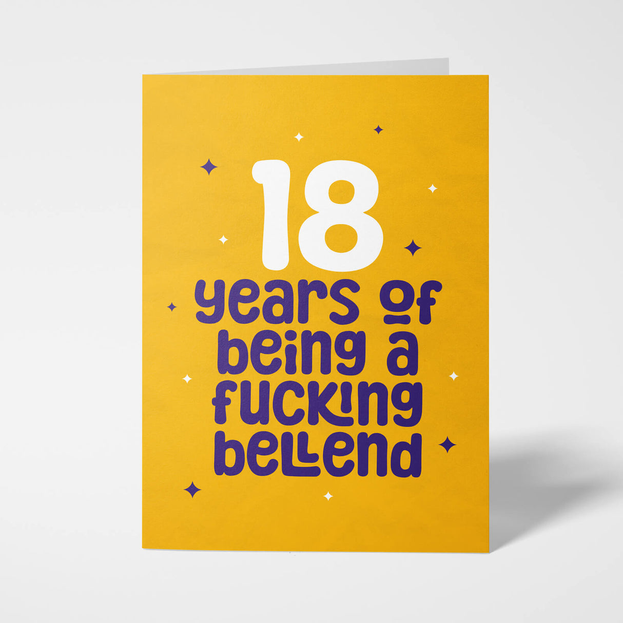 Bold and Colourful Rude Birthday Card with Cheeky Message – A5 Size with White Envelope