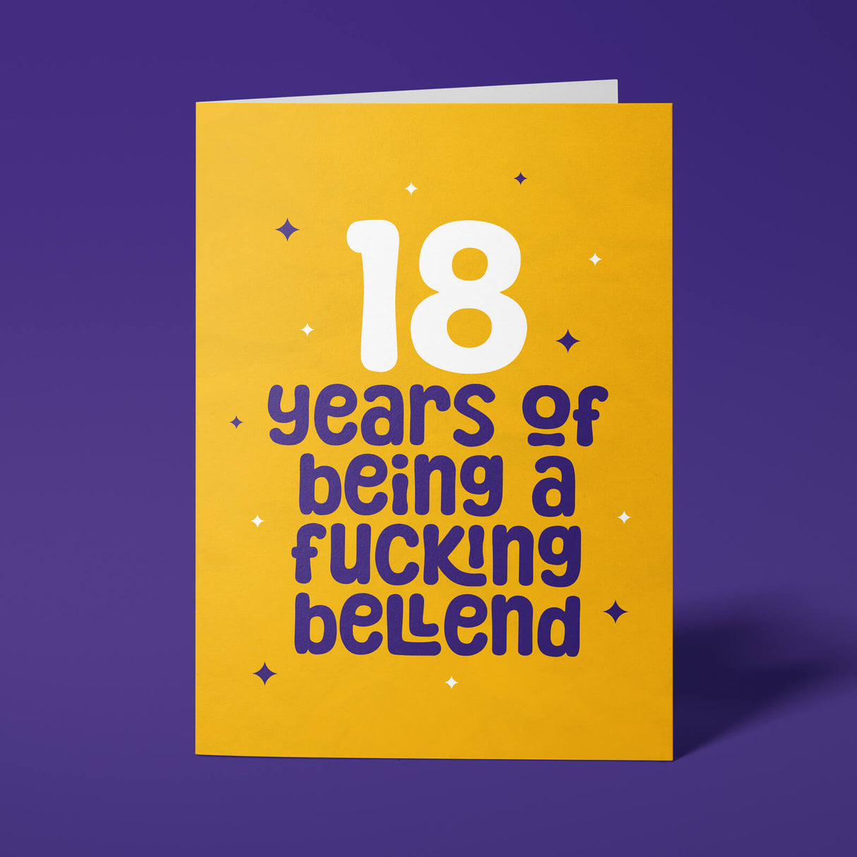 Bold and Colourful Rude Birthday Card with Cheeky Message – A5 Size with White Envelope