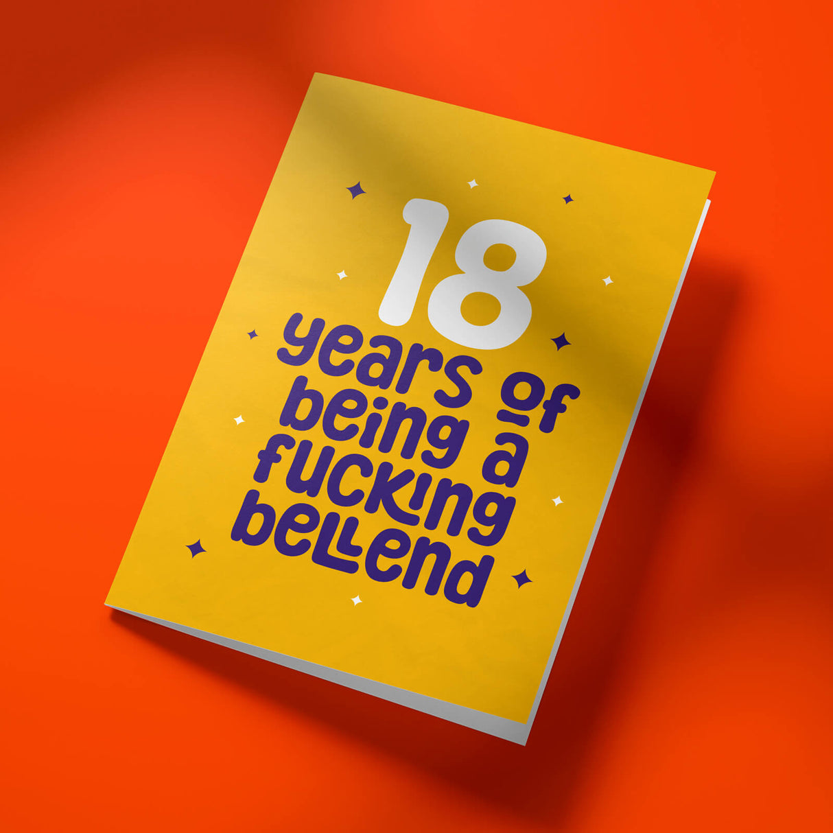 Bold and Colourful Rude Birthday Card with Cheeky Message – A5 Size with White Envelope