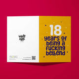 Bold and Colourful Rude Birthday Card with Cheeky Message – A5 Size with White Envelope