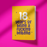 Bold and Colourful Rude Birthday Card with Cheeky Message – A5 Size with White Envelope