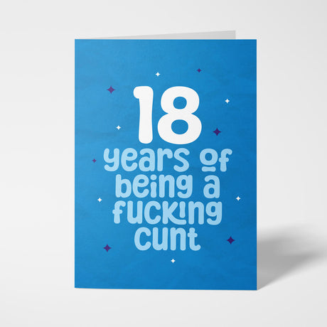 Bold and Colourful Rude Birthday Card with Cheeky Message – A5 Size with White Envelope