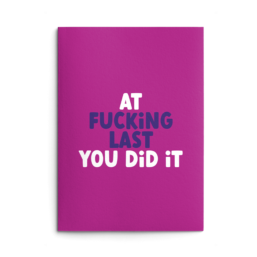 At Fucking Last Rude Engagement Card