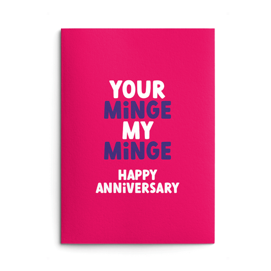 Your Minge My Minge Rude Anniversary Card