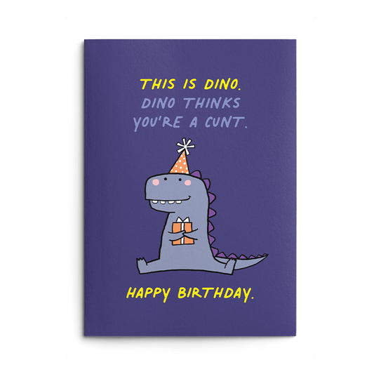 Dino Rude Birthday Card