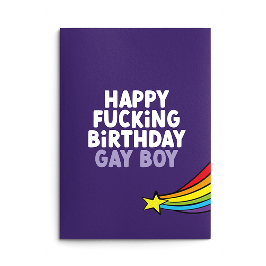 Gay Boy Rude Birthday Card