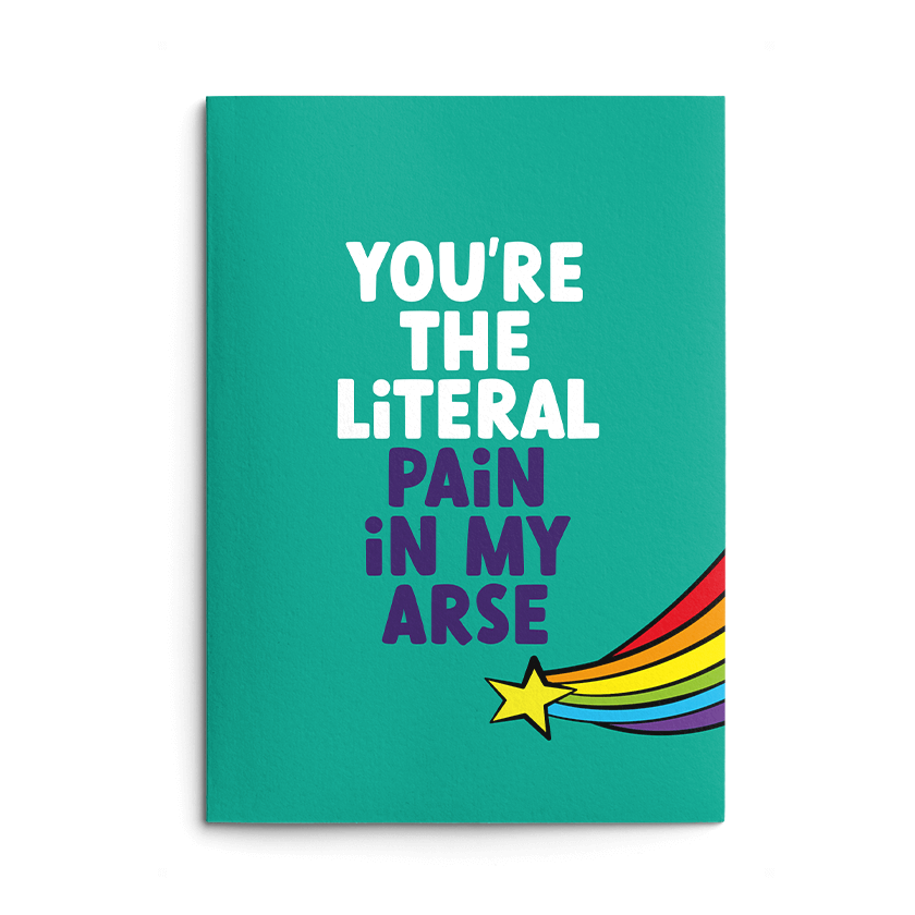 Pain in Arse Rude Birthday Card