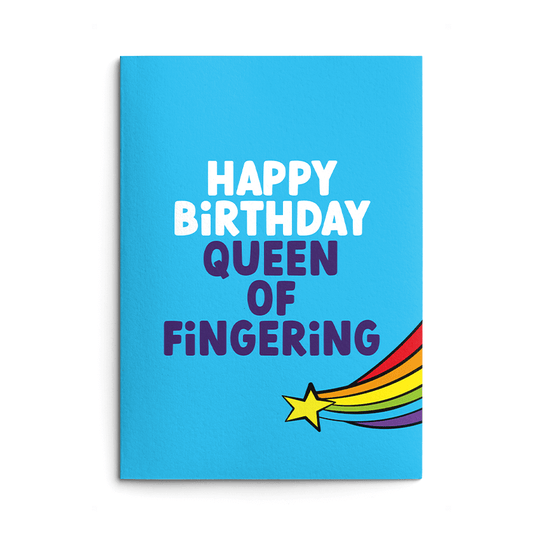 Queen of Fingering Rude Birthday Card