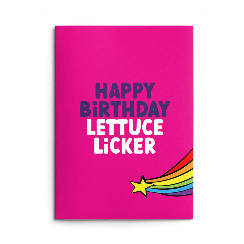 Lettuce Licker Rude Birthday Card