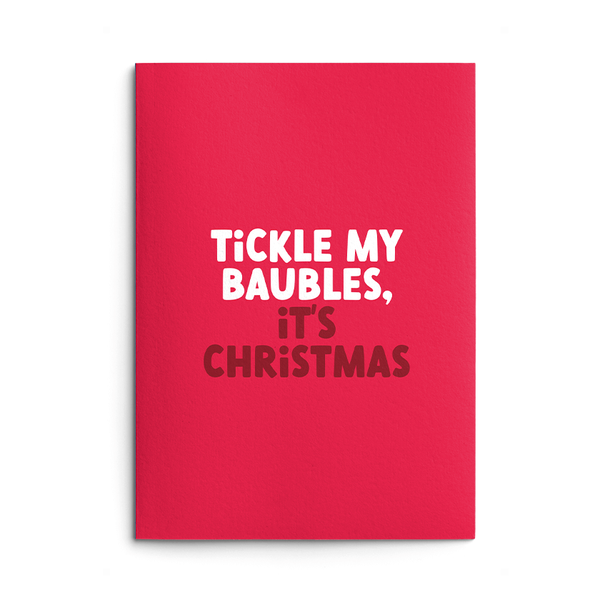 Baubles Rude Christmas Card
