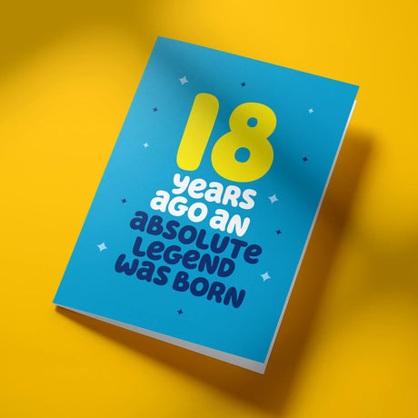 Rude 18th Birthday Card - Legend