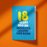 Rude 18th Birthday Card - Legend