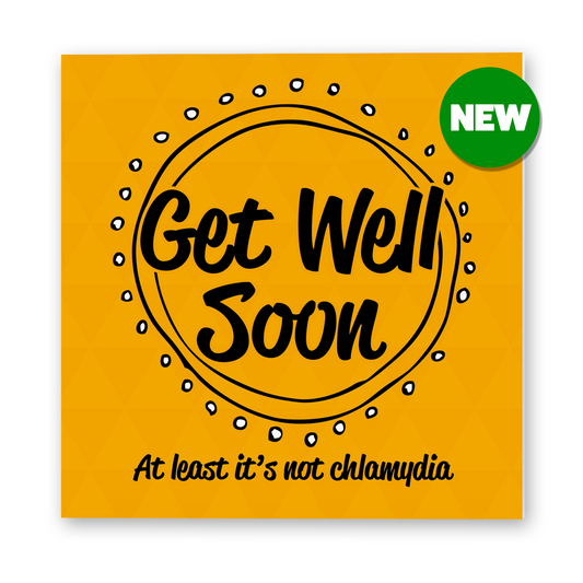 SALE Get Well Soon Chlamydia Rude Get Well Card