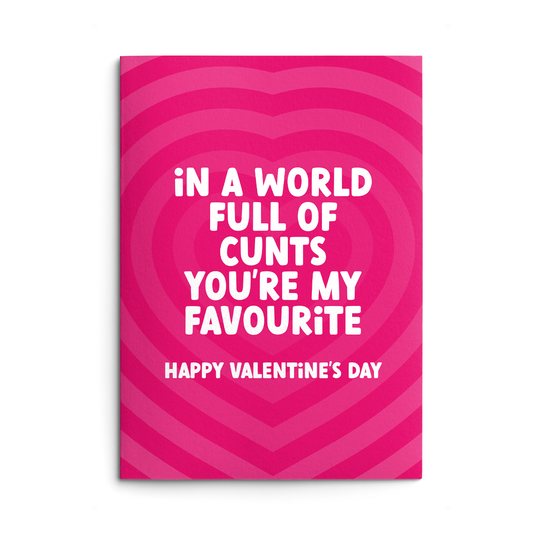 My Favourite Rude Valentines Card
