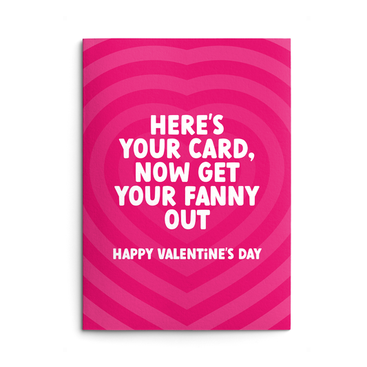 Fanny Out Rude Valentines Card