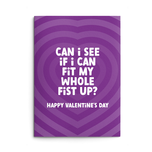 Whole Fist Rude Valentines Card