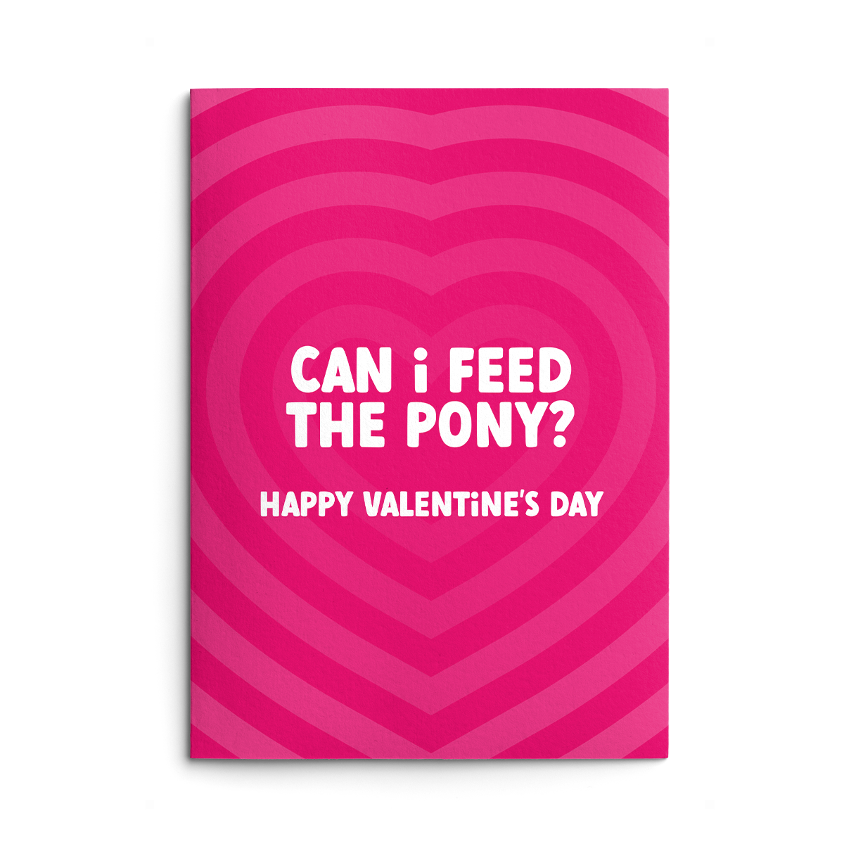 Can I Feed The Pony Rude Valentines Card