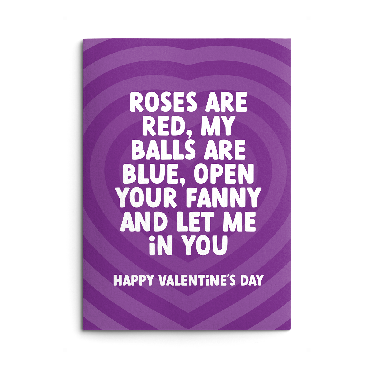 Balls Are Blue Rude Valentines Card