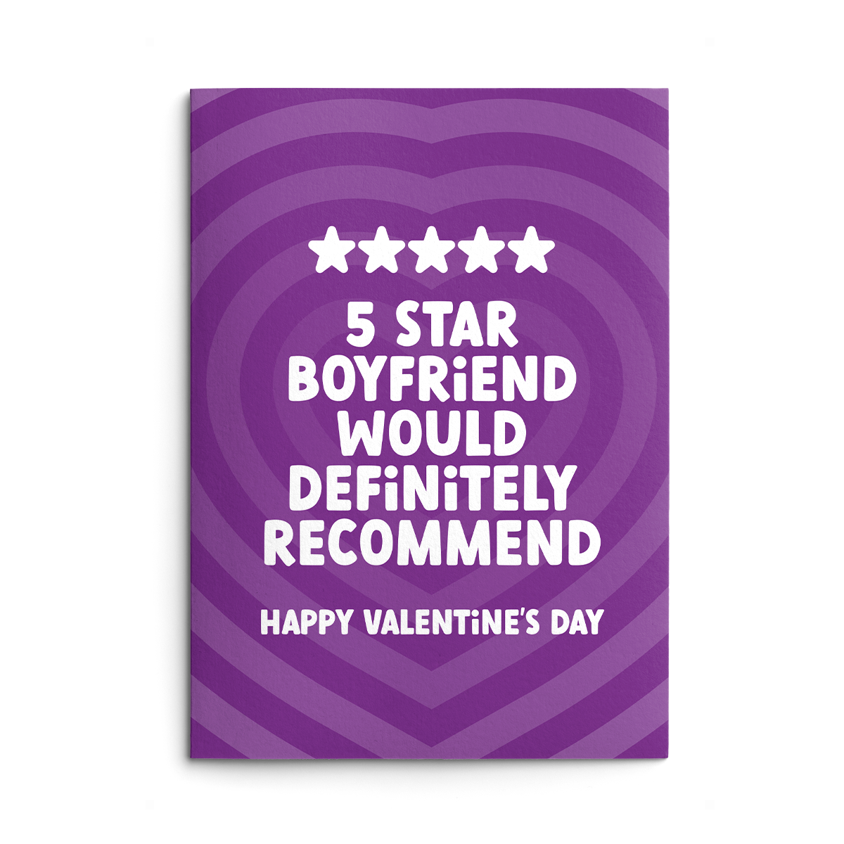 5 Star Boyfriend Rude Valentines Card