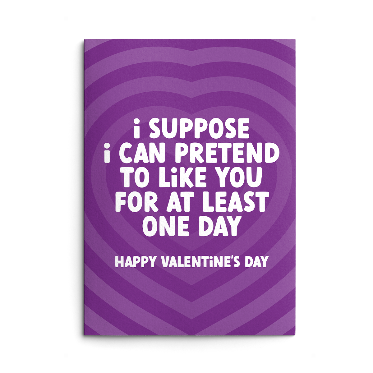 Pretend To Like You Rude Valentines Card