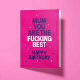 Funny mum birthday card with white envelope, perfect for celebrating mothers