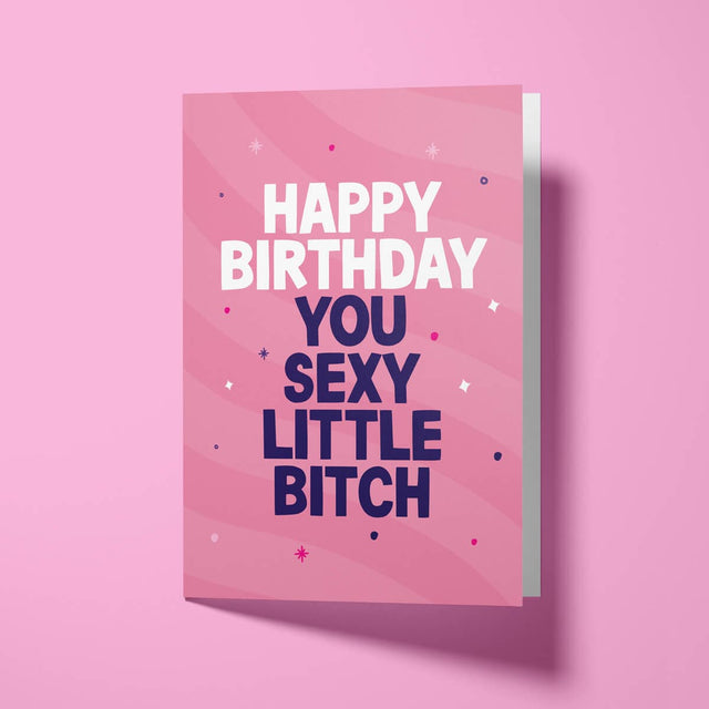 Rude Birthday Card for Women - "Sexy Little Bitch" Funny Birthday Card