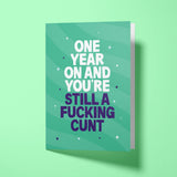 Funny birthday card for mates who never change with white envelope