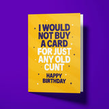 Offensive birthday card with white envelope for friends with true friendship