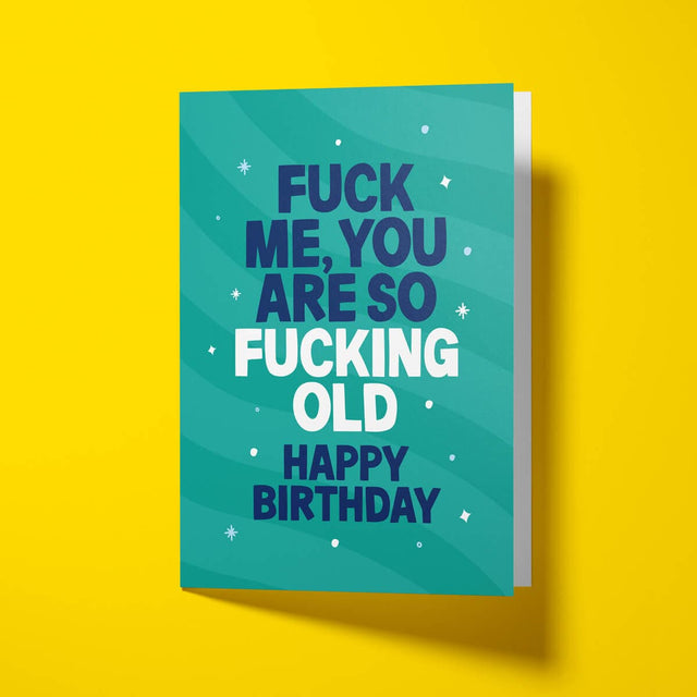 Funny birthday card delivering brutal honesty with white envelope