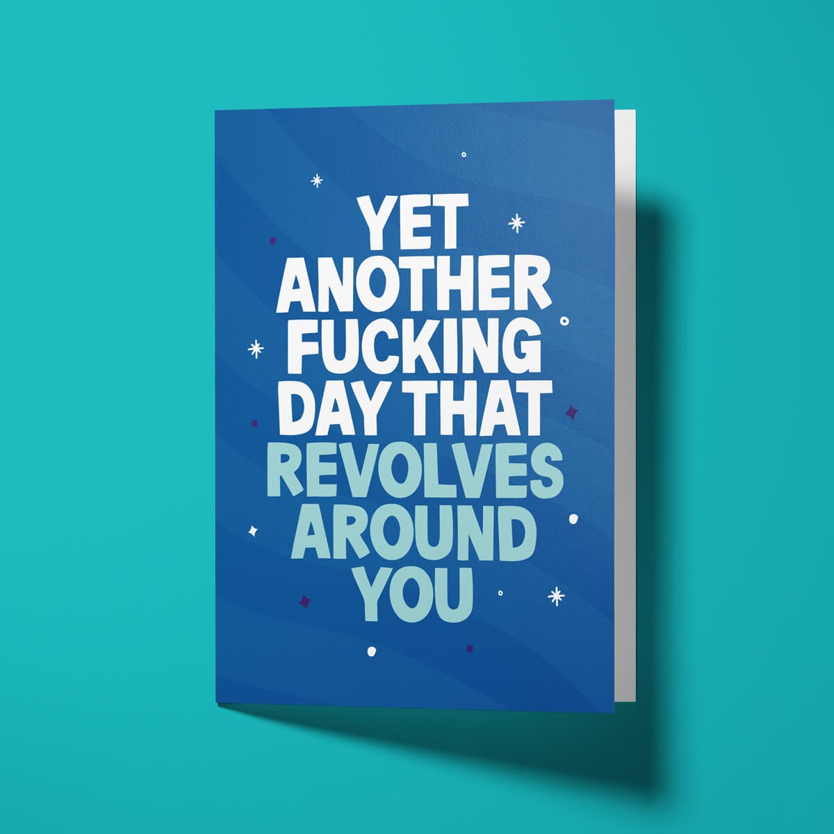 Funny birthday card for narcissistic friends with white envelope