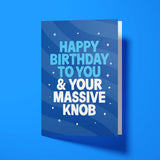Funny birthday card for confident men with white envelope